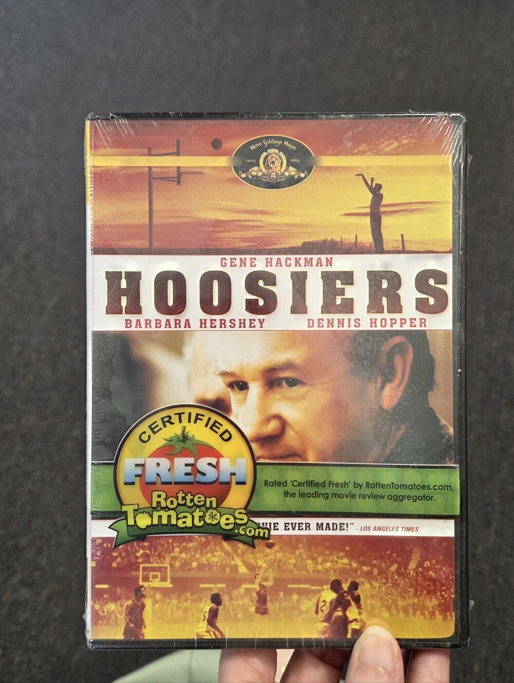 DVD “Hoosiers" Gene Hackman, Barbara Hershey, Dennis Hopper (1986) PG New Sealed